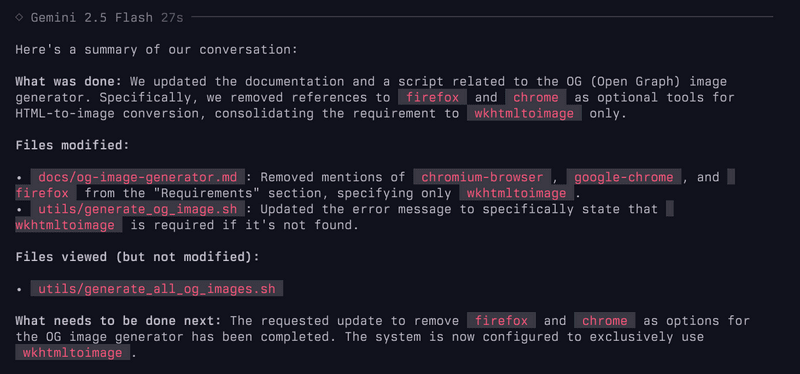 Crush Summarizing a session
