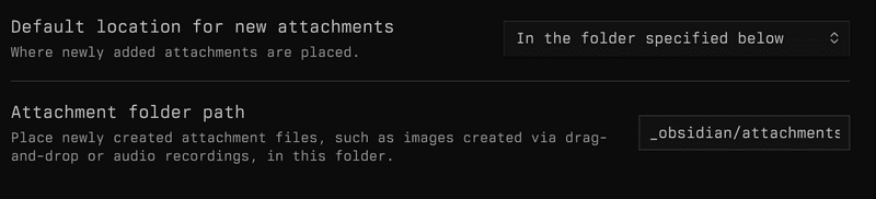 Attachment folder path