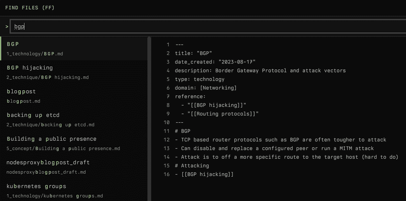 Searching for files with bgp in the title