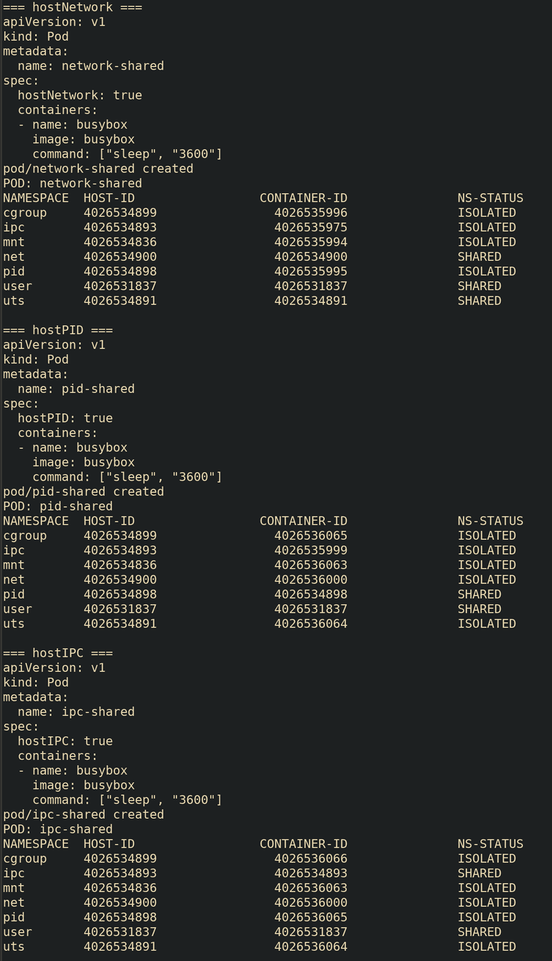 Results of checkNS.sh