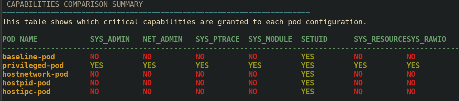 Privileged pod having capabilities