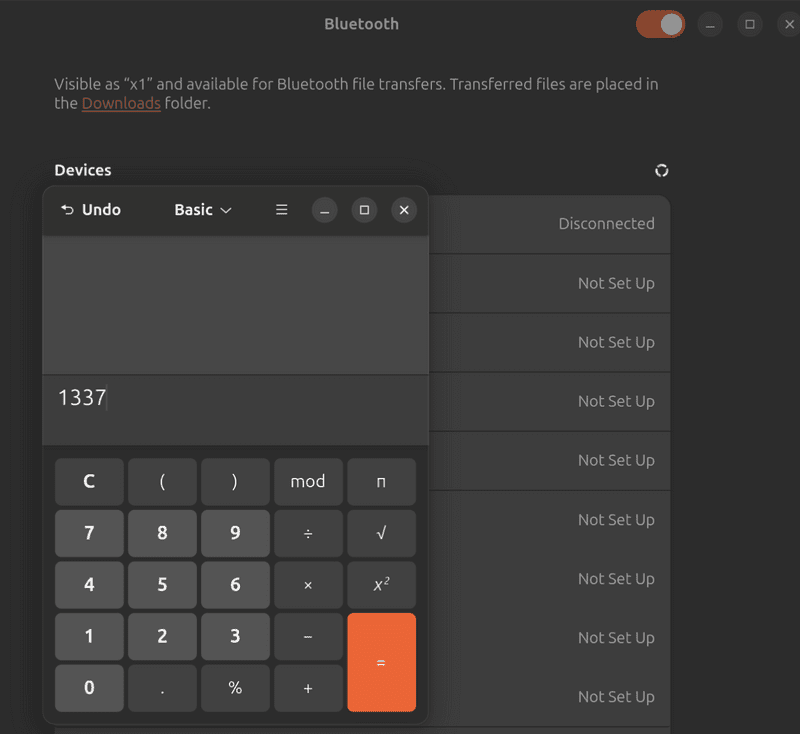 Gnome Calculator opening when the bluetooth service is activated